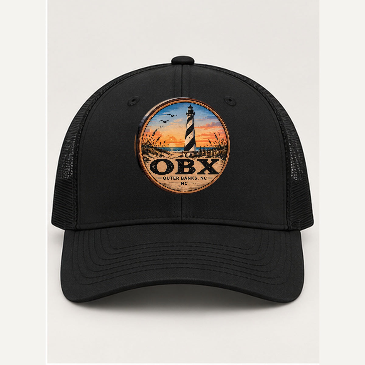 OBX Large Patch #2 on Black / Black hat