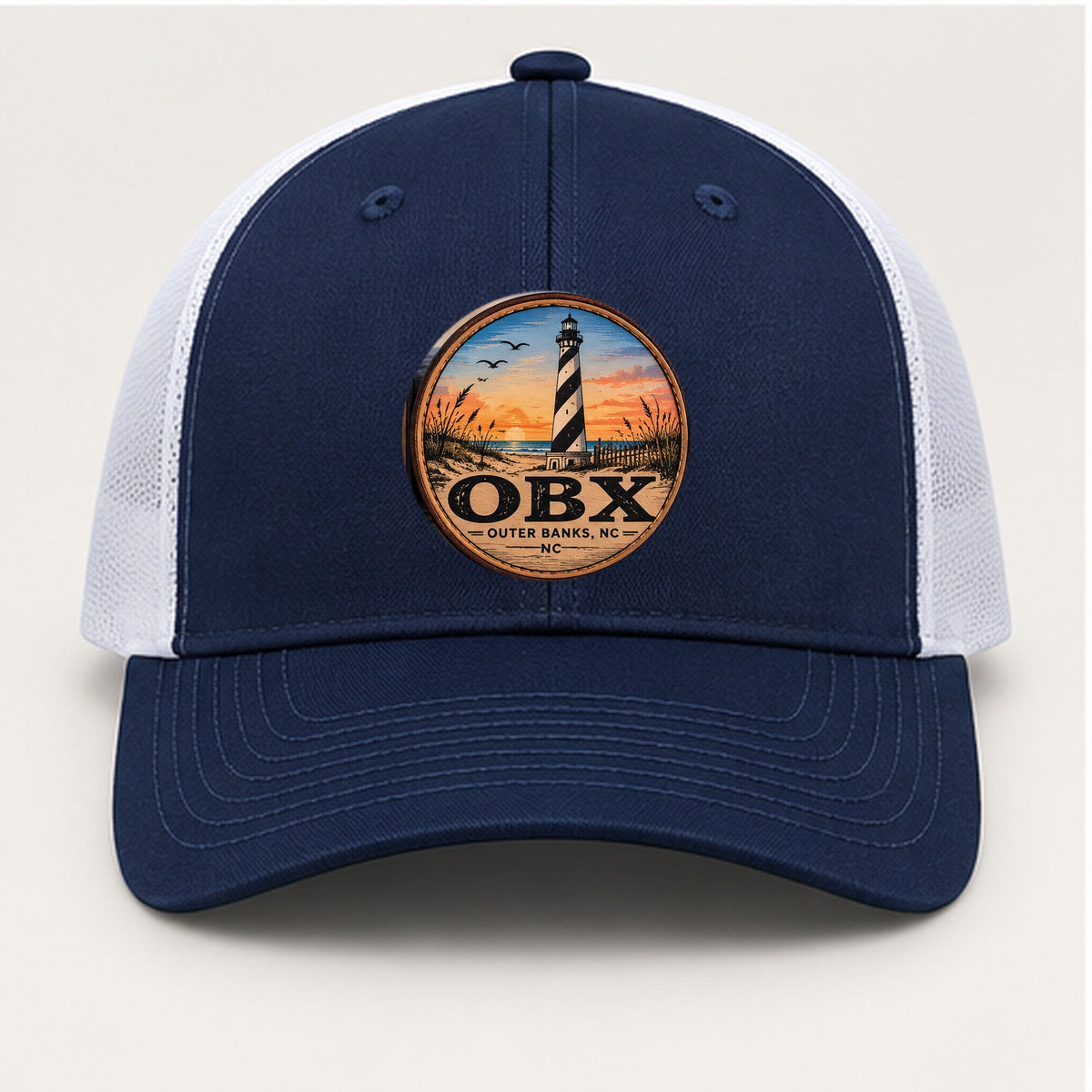 OBX Large Patch #2 on Navy / White hat