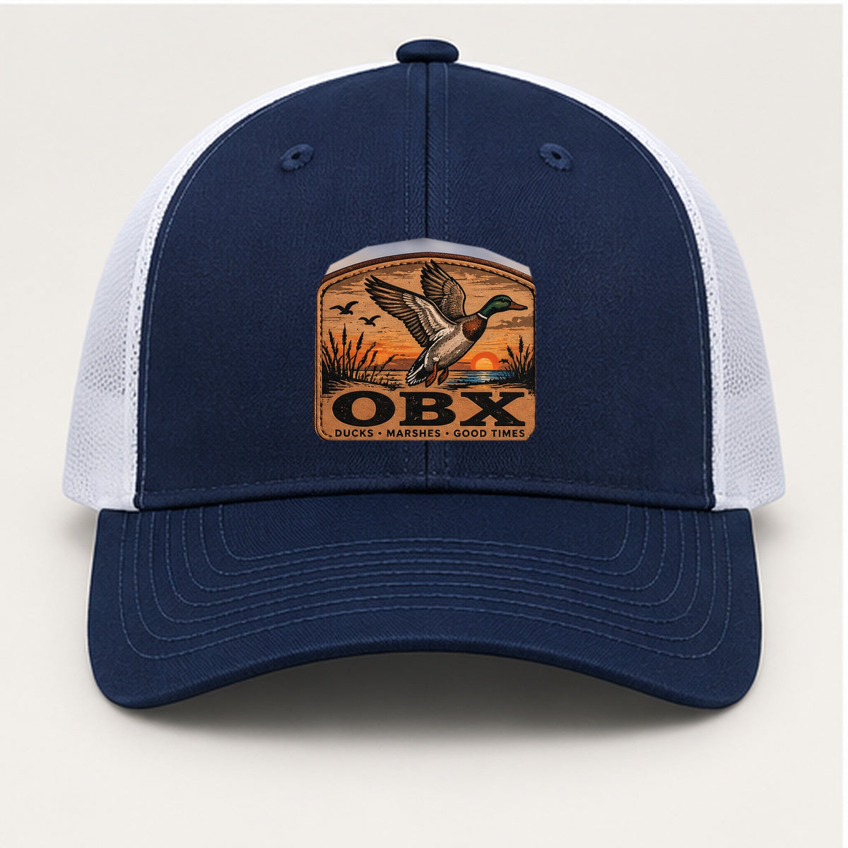 OBX Large Patch #3 on Navy / White hat