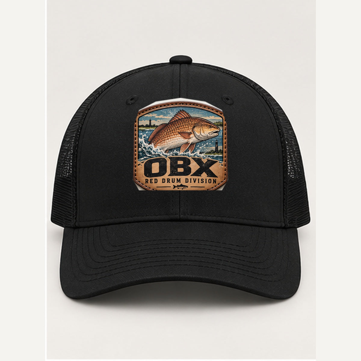 OBX Large Patch #6 on Black / Black hat