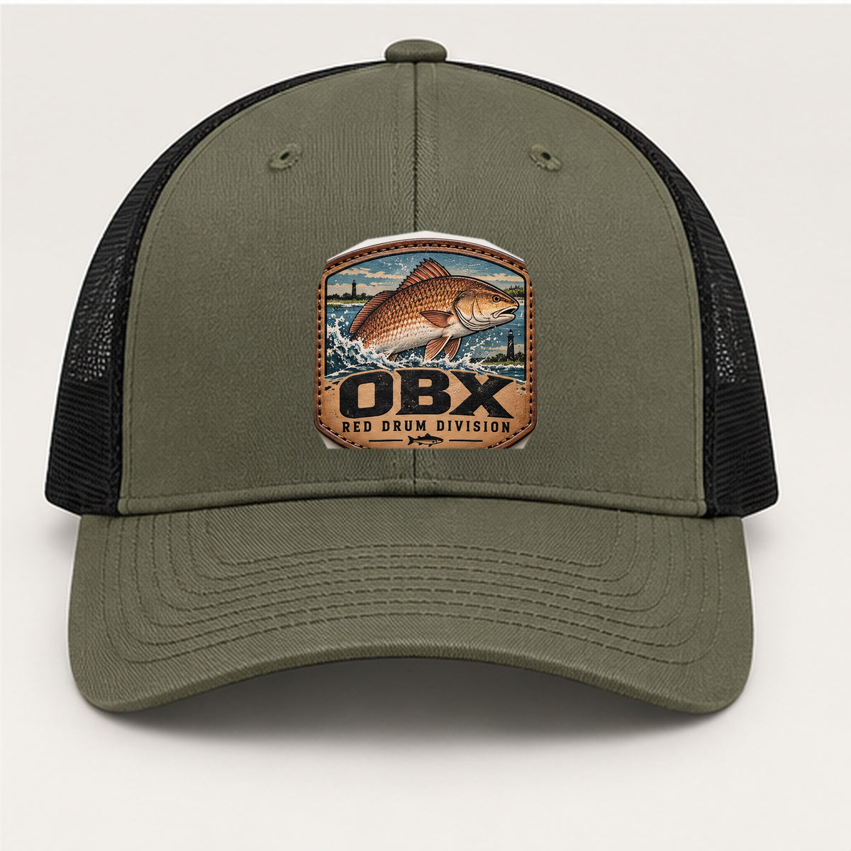 OBX Large Patch #6 on Loden / Black hat