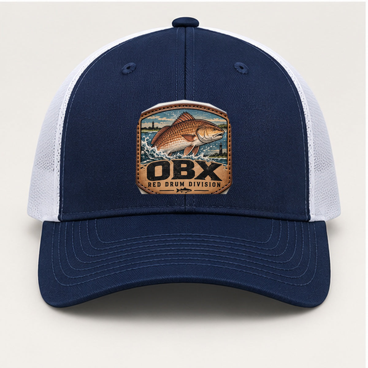 OBX Large Patch #6 on Navy / White hat