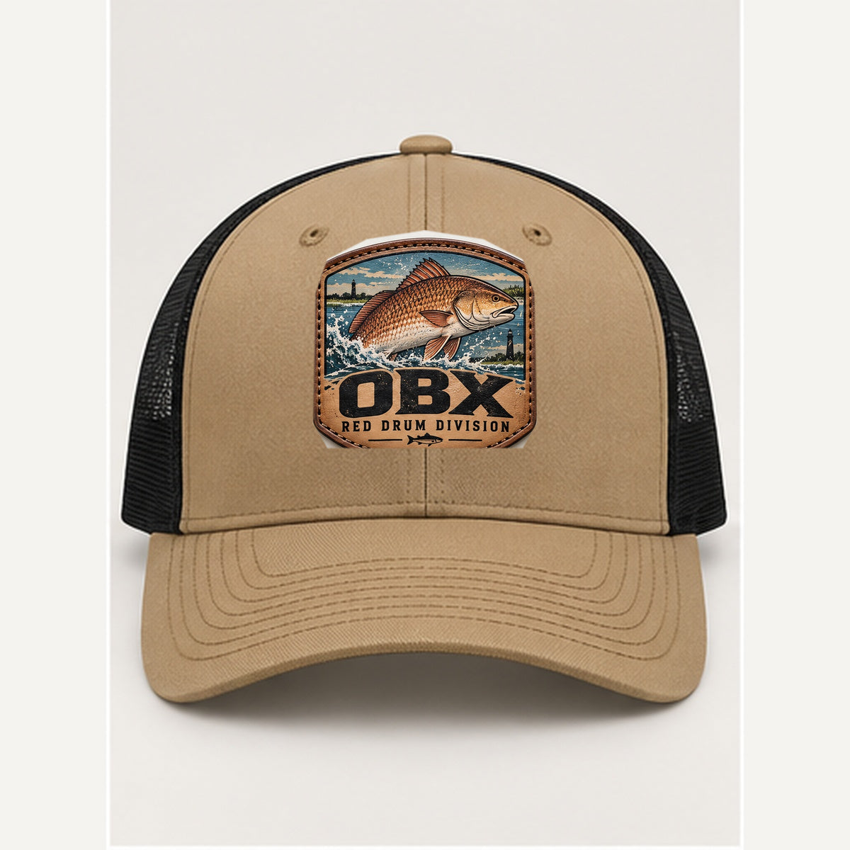 OBX Large Patch #6 on Tan / Black hat