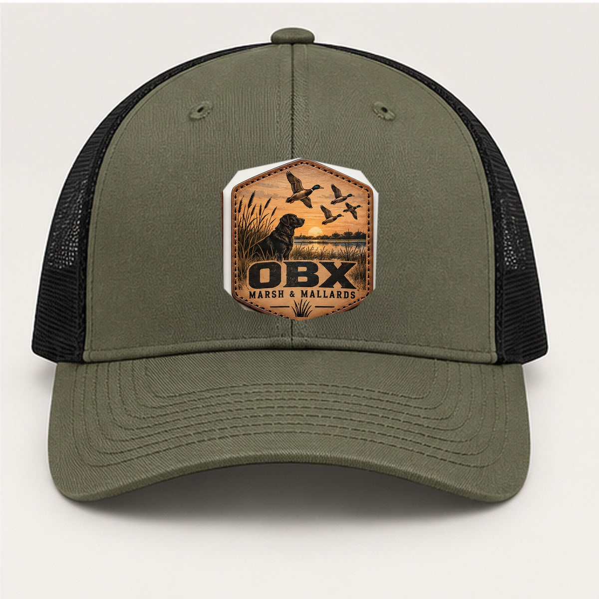OBX Large Patch #7 on Loden / Black hat