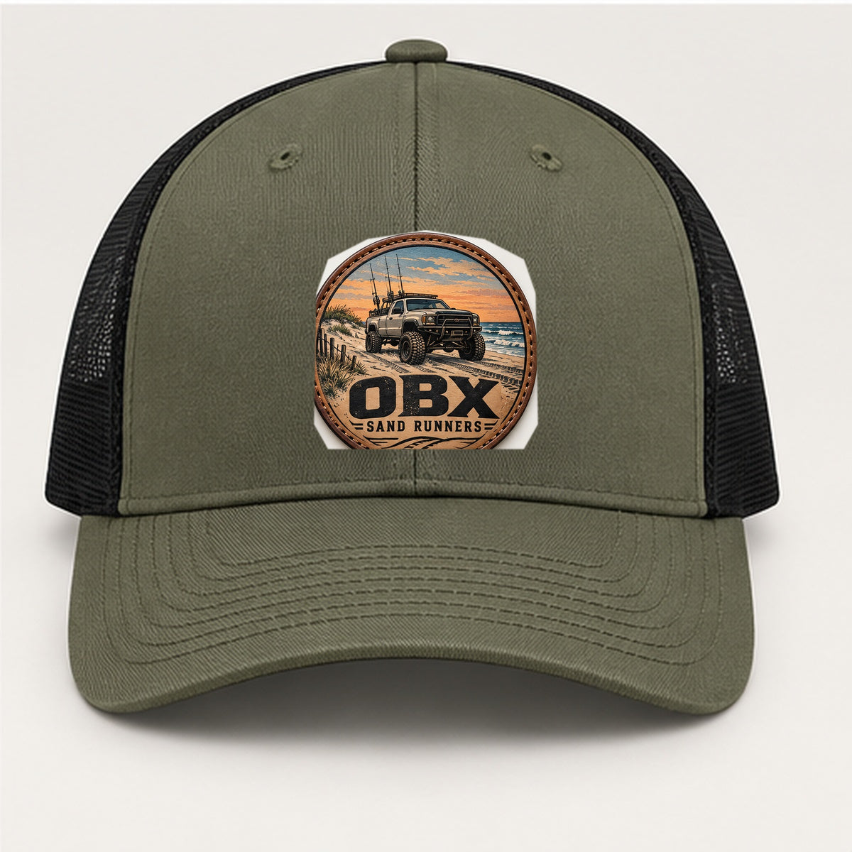 OBX Large Patch #8 on Loden / Black hat