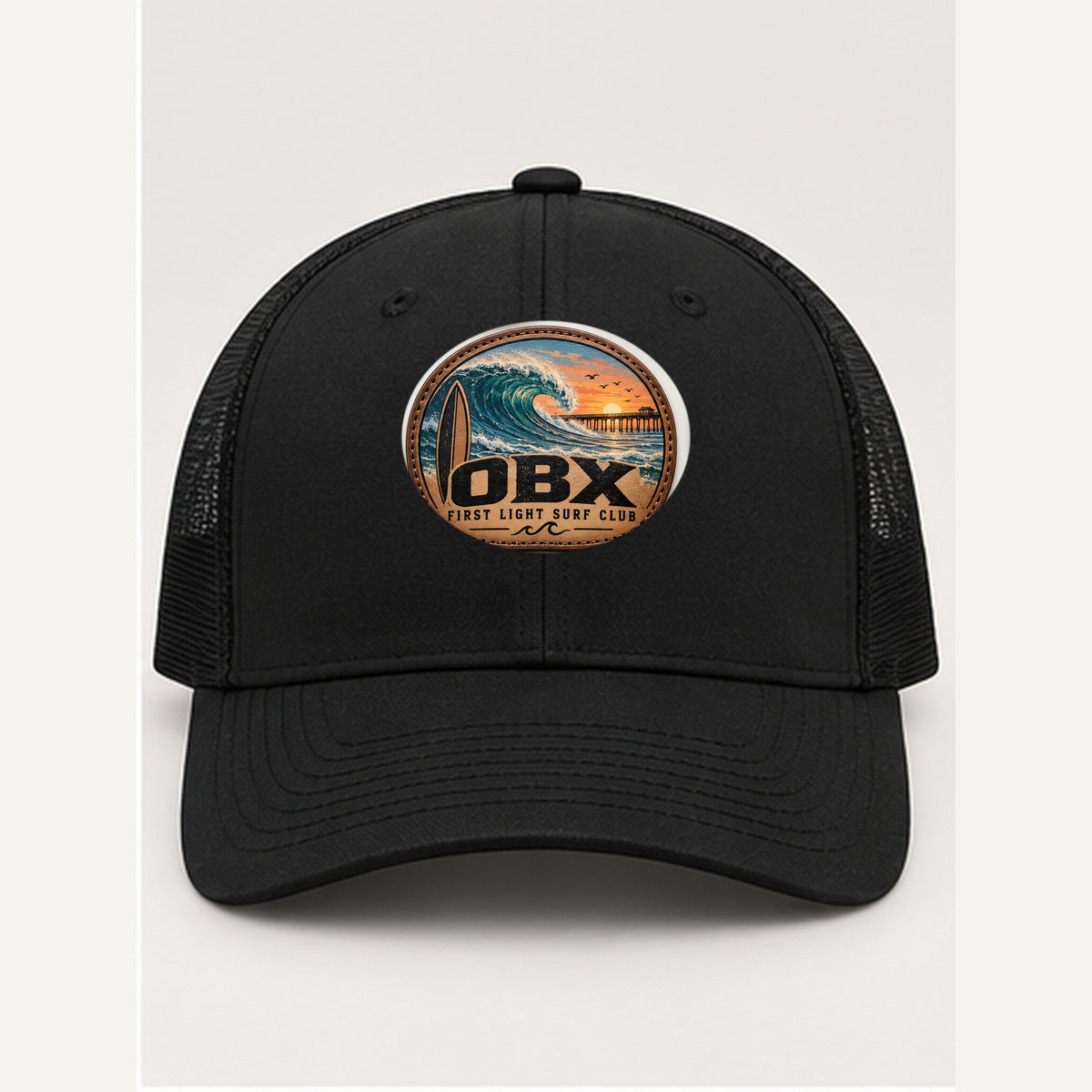 OBX Large Patch #9 on Black / Black hat