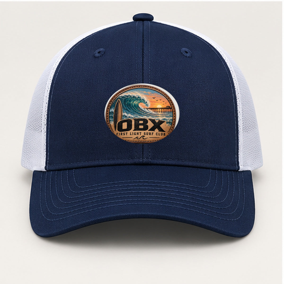 OBX Large Patch #9 on Navy / White hat