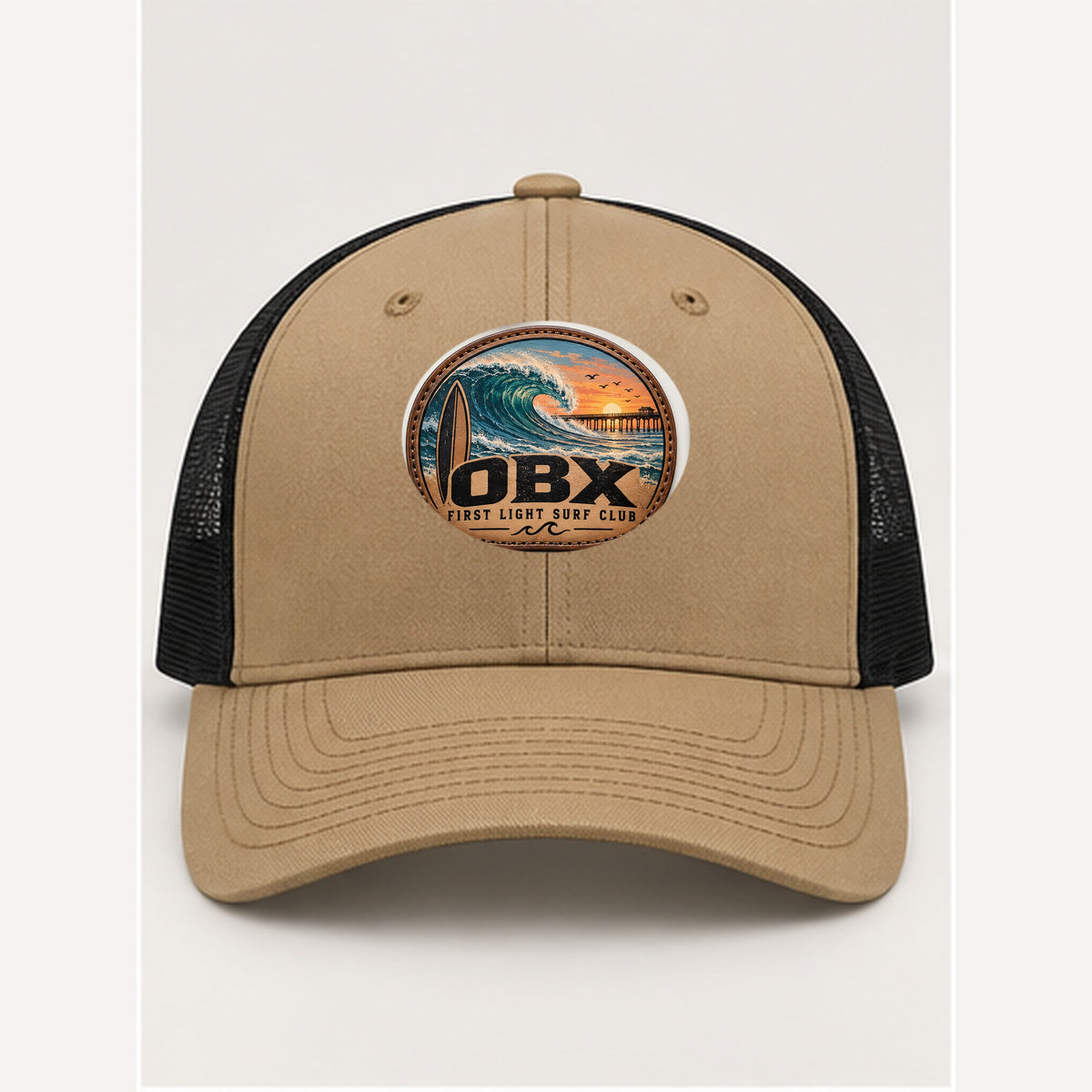 OBX Large Patch #9 on Tan / Black hat