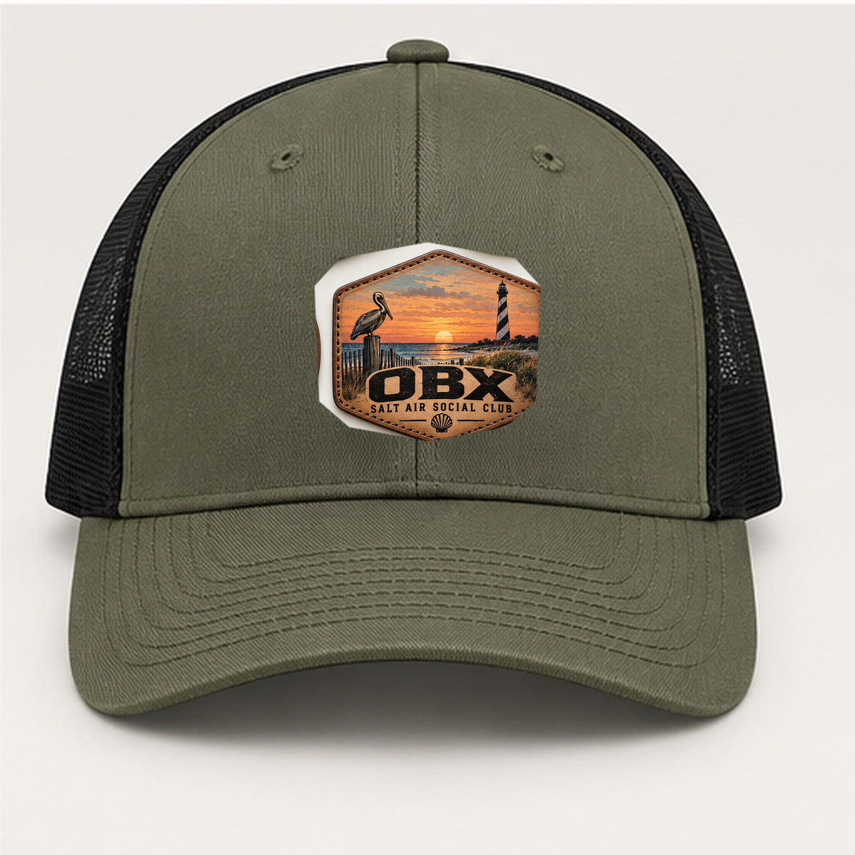 OBX Large Patch #10 on Loden / Black hat